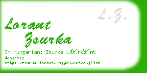 lorant zsurka business card